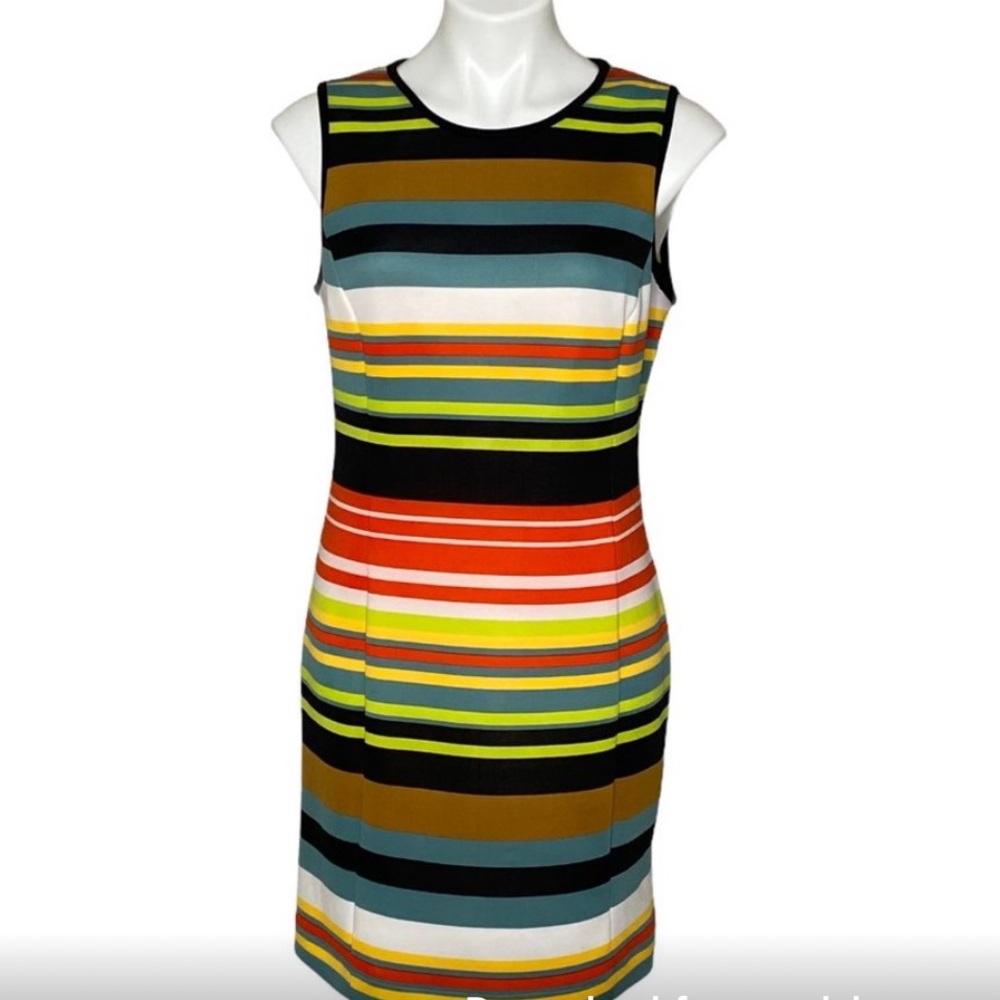 Gibson & Latimer NWT Women's  Size M Multicolor Asymmetric Cutout Sheath Dress
